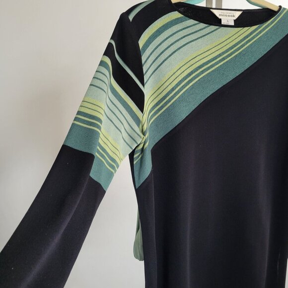 MISOOK Color Block Striped Knit Top 2 Piece Tunic and Pants Set (Size: Large) - Picture 11 of 16